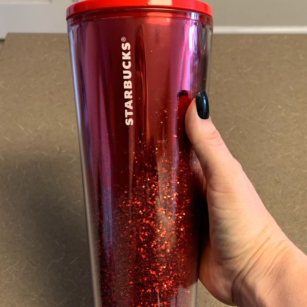 Starbucks tumbler New New New 24oz red glitter